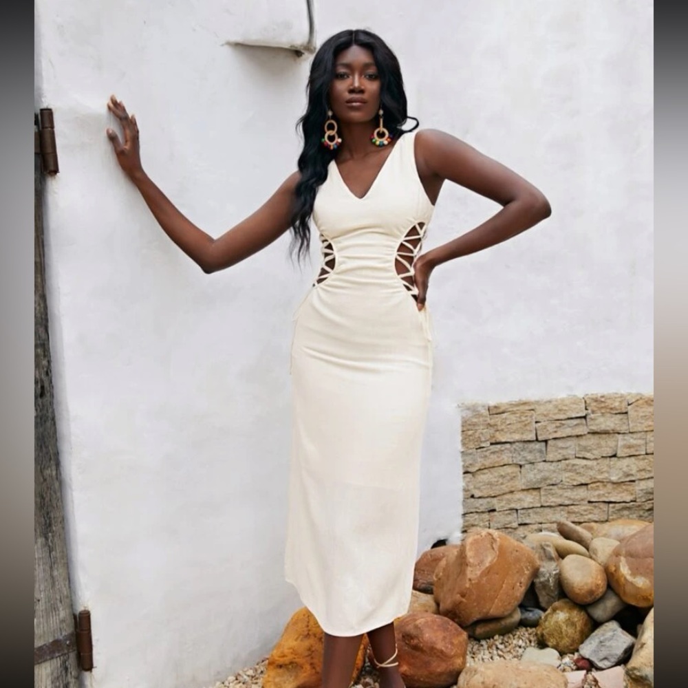 white linen dress australia Sunday Saint-Tropez
